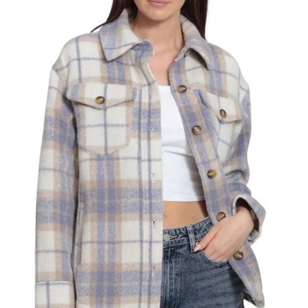 Designer Avec Les Filles Plaid Shacket